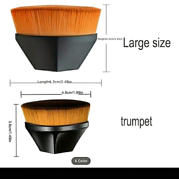 New Trendy Flawless Kabuki Makeup Brush Set - 1 Of Each Size with Case - Picture 13 of 13